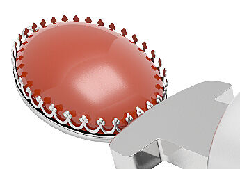 Bezel pusher pushing in the sides of the bezel setting